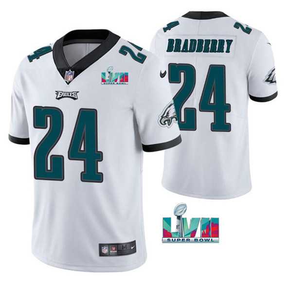 Men & Women & Youth Philadelphia Eagles #24 James Bradberry White Super Bowl LVII Vapor Untouchable Limited Stitched Jersey->philadelphia eagles->NFL Jersey